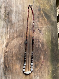 HALF MOON SKIPPED STONES • ooak necklace