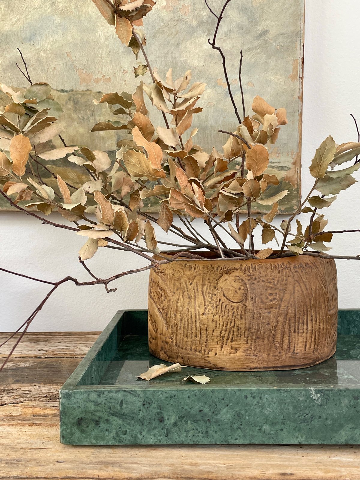 Image of VINTAGE FAUX BOIS PLANTER