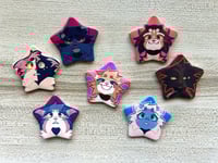 Image 7 of 2.2” Warriors Protagonist Star Button Pins