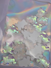 Image 1 of translucent bear  nail decoration