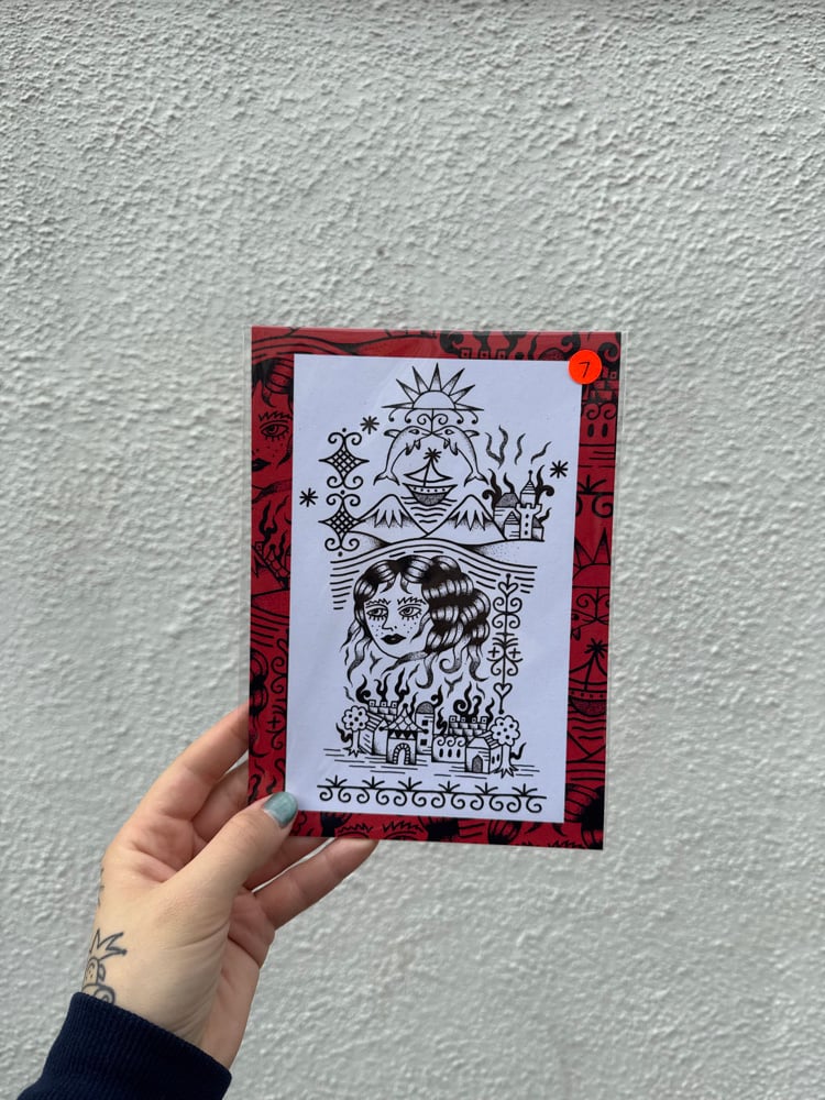 Image of backpiece print