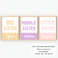 Image 1 of Sister Scallop Personalised Print