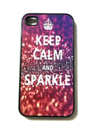 Image of Keep Calm And Sparkle iphone Case fits for iphone 4 case and iphone 4s case