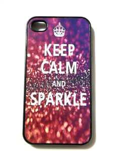 Image of Keep Calm And Sparkle iphone Case fits for iphone 4 case and iphone 4s case