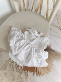 Image 2 of Newborn girls photoshooting body-dress - Emma - white | photo props