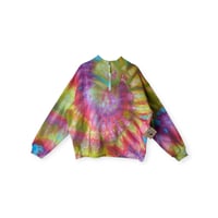Image 1 of 2XL Ladies Quarter-Zip Pullover in Bright Spiral Ice Dye