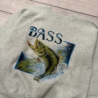 Image 2 of Vintage Grey bass Crewneck - M