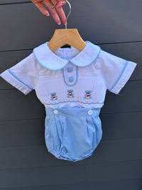 Image 2 of Boys bear smocked suit 