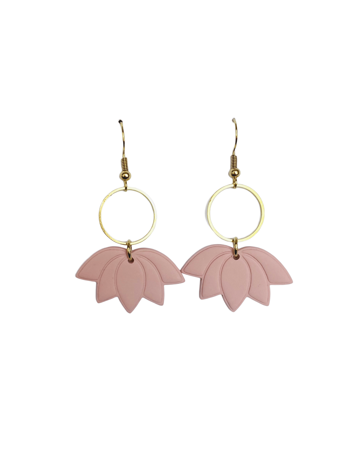 Pink Shade Rose Simple Dangle Earrings in Pastel Blush,Dusty Pink Rose,  Strawberry