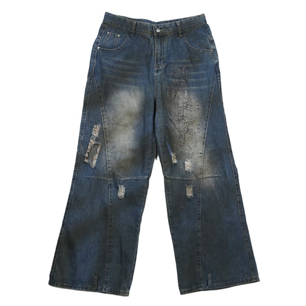 Image of ÒLĮNE - Distòry Jeans (Washed Blue)