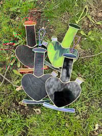 Image 1 of Stained Glass Heart Bong hanging (multiple)