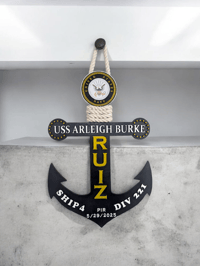 Image 8 of Personalized Navy PIR Anchor