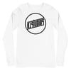 Unisex Long Sleeve Tee Circle Logo (White)