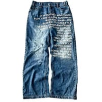 Image 2 of Printed Statement Baggy Jeans
