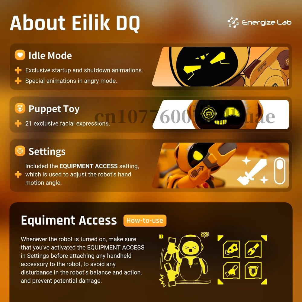 Image of Eilik Robot AI Electronics Intelligence Children Adults Gift Desktop Pets Desert Coating Version Kit