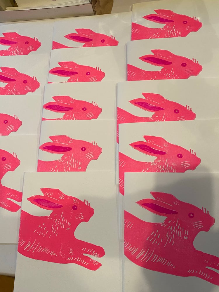 Large Blue Rabbit or Large Pink Rabbit | Minnieolga