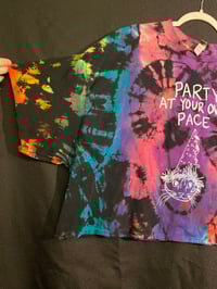 Image 2 of 3XL Party At Your Own Pace CROP TOP Tie Die Shirt  1