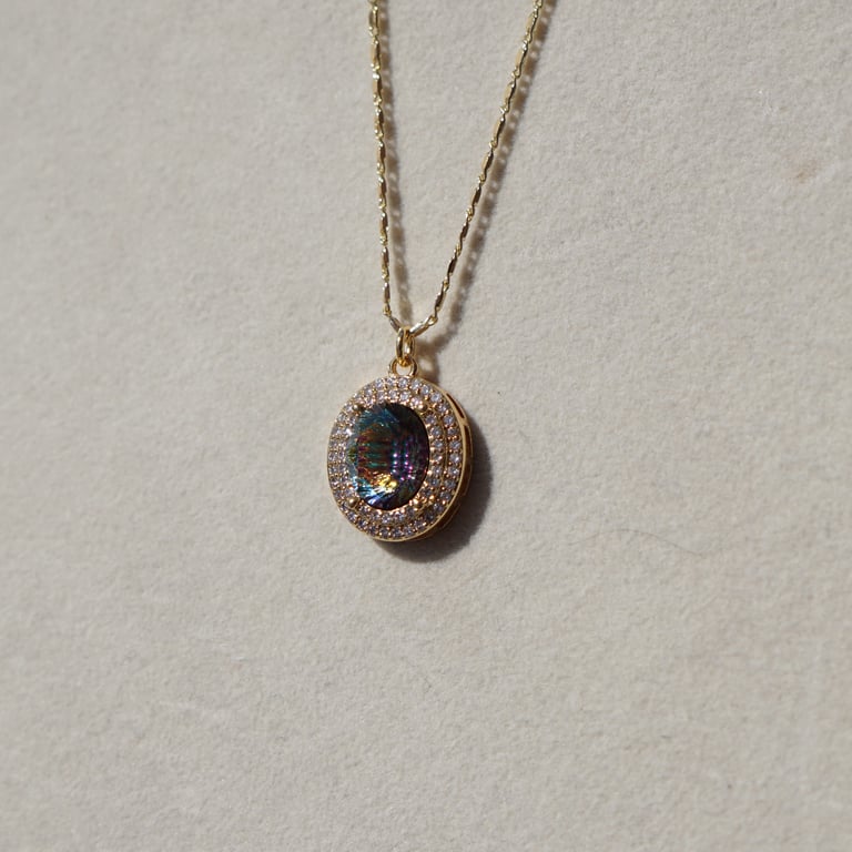 galaxy cz necklace