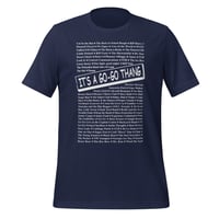 Image 3 of LOVE DC GOGO "IT'S A GOGO THANG" Dark/White Text Unisex Tee (see color options)