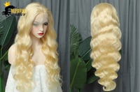 Image 1 of 13x6 HD frontal blonde body wave wig