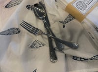 Image 4 of Fish Pattern Napkins  (SET OF 4) - Hand Stamped