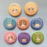 Image 1 of 2.25" Holo Vocaloid Buttons (LAST CHANCE)