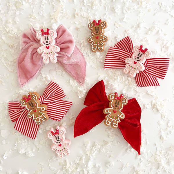 Image of Gingerbread Mrs Mouse Hair Clips 