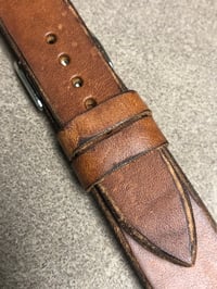 Image 2 of Heritage Calfskin Distressed Watch Strap