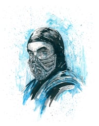 Mortal Kombat 95 Sub-Zero Signed Art Print 