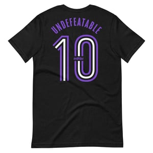 Undefeatable F.C. Unisex jersey t-shirt (Black/Purple)