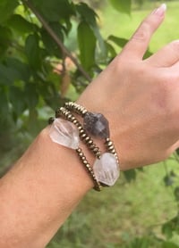 Image 3 of PYRITE + QUARTZ bracelets