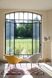 Image 12 of Fauteuil Coquille velours ivoire