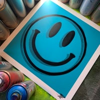 Image 3 of Acid House Culture - Neon blue   Art Print