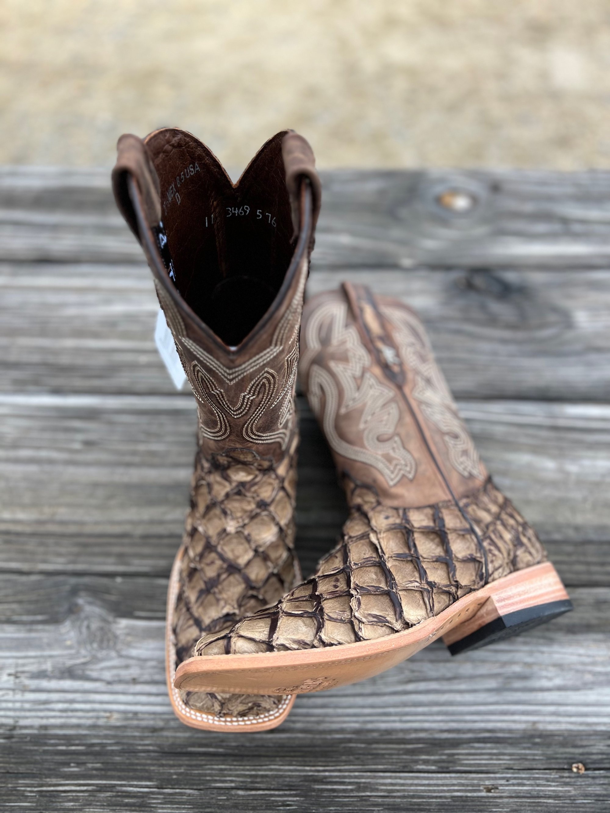 Men’s Big Bass Charuto Fish Scale Boots | El Zacatecas Western Wear