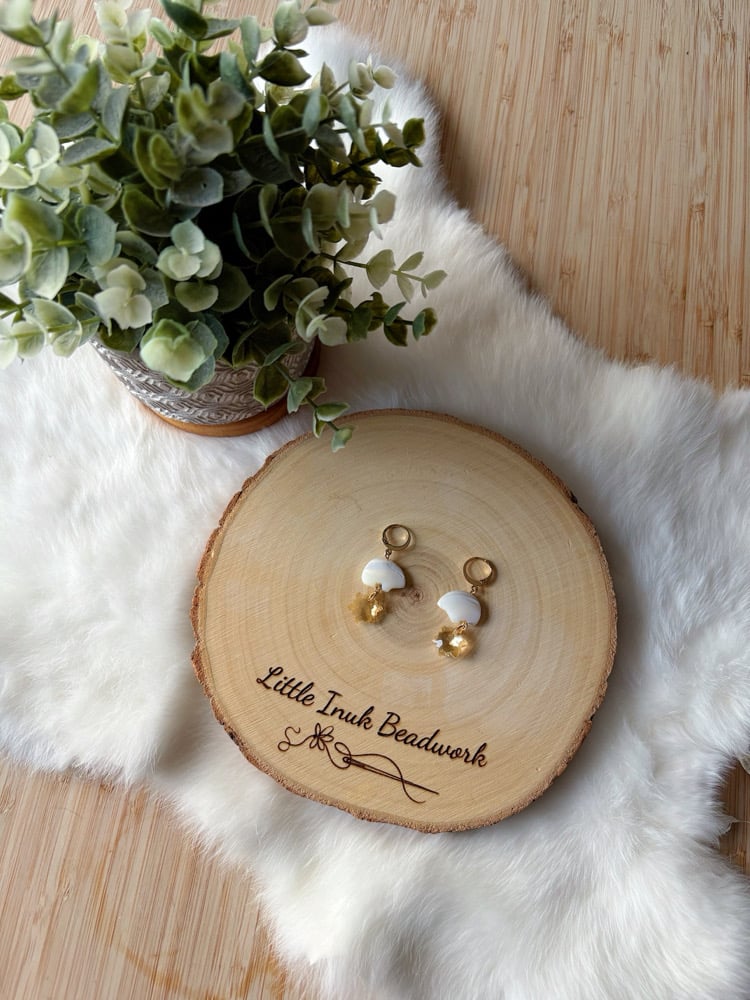 Image of Champagne Polar Bear Earrings
