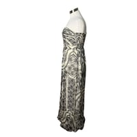 Image 6 of Strapless Silk Boho Print Maxi Dress