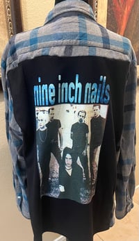 Vintage Blue/Gray Flannel Shirt Nine Inch Nails