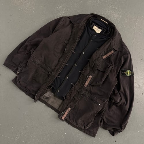 Image of AW 1994 Stone Island Raso Gommato 3D pocket jacket, size XXL