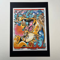 *ORIGINAL ARTWORK* King of Dragons USPS Sticker Slap Artwork