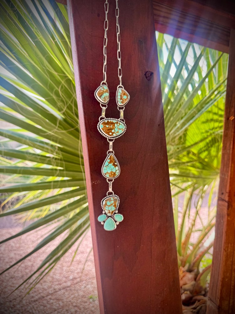 Image of Mine #8 Turquoise Lariat Necklace