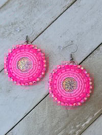 Image 1 of Neon Pink earrings 