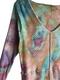 Image 2 of  M Rib Knit Long-Sleeve Dress in Interstellar Ice Dye