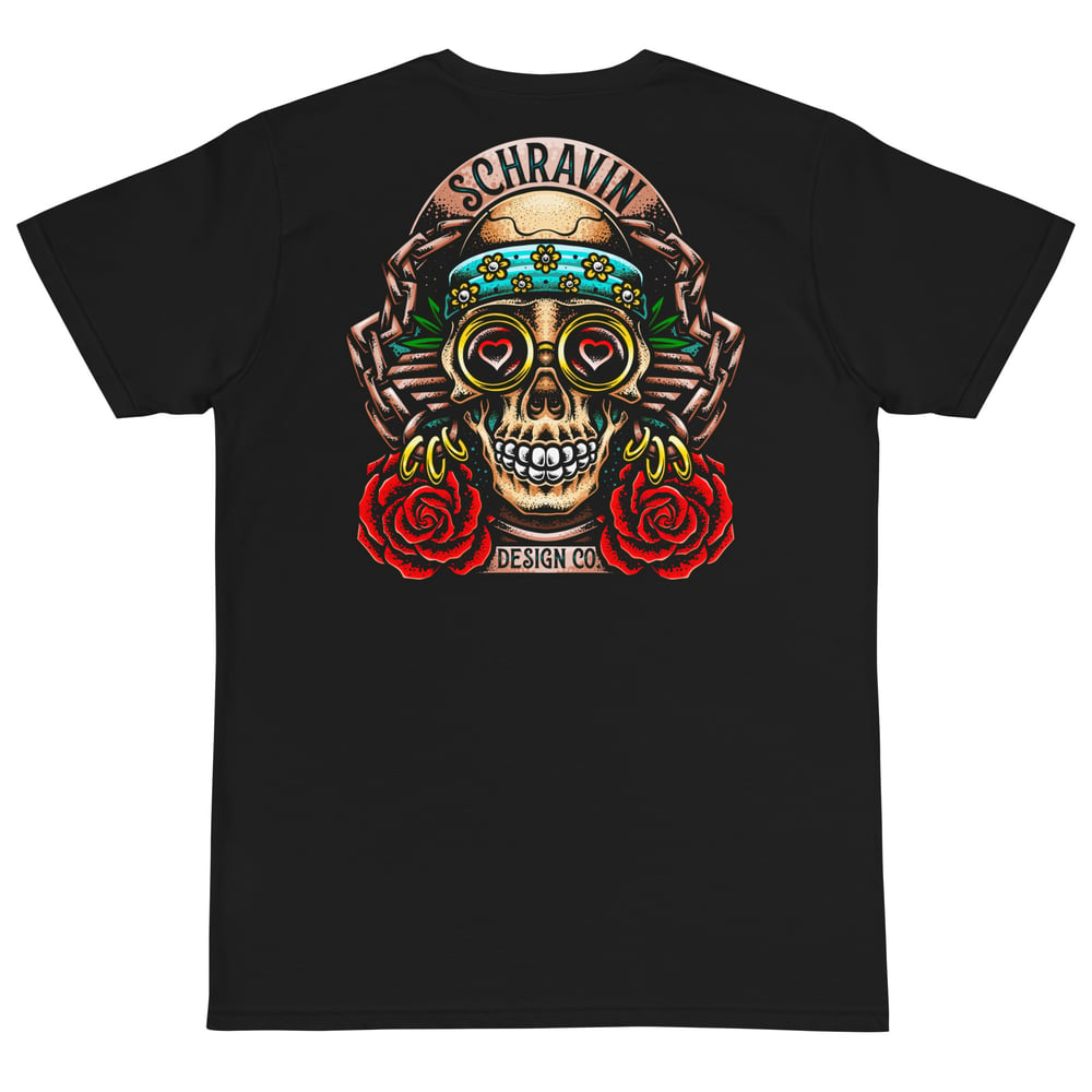 Image of Rose Skull Organic T-Shirt