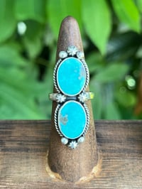 Image 1 of Sterling & Campitos 2 Stone Ring Sz 7