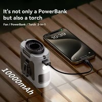 Image 6 of 10,000mAh Portable Waist Fan/Power Bank/LED FLashlight