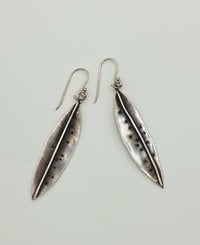 Image 2 of Silver gum leaf earrings these gum leaf earrings are entirely handmade in sterling silver.