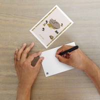 Illustration  renard sous bois, carte postale, , carte à message, idée cadeau