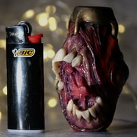Image 3 of Mini Bic lighter sleeve-The Visceral Grin, Egg Of The King - Handcrafted OOAK