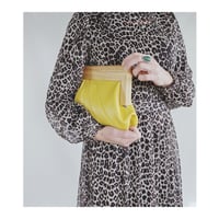 Image 2 of Daffodil Leather & Timber Clutch  