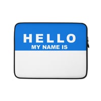 Image 1 of HELLO MY NAME IS Laptop Sleeve BLUE